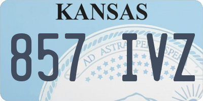 KS license plate 857IVZ