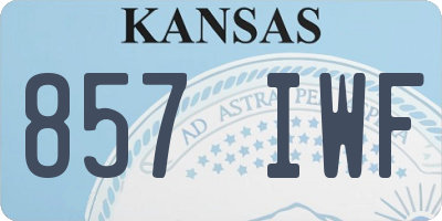 KS license plate 857IWF