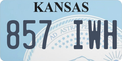 KS license plate 857IWH
