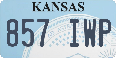 KS license plate 857IWP