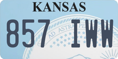 KS license plate 857IWW