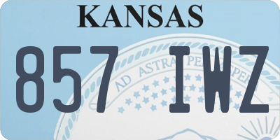 KS license plate 857IWZ