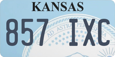 KS license plate 857IXC