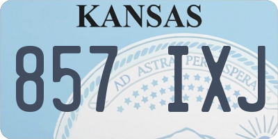 KS license plate 857IXJ