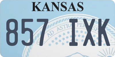 KS license plate 857IXK