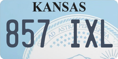 KS license plate 857IXL