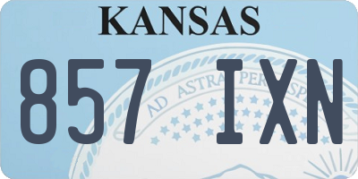 KS license plate 857IXN