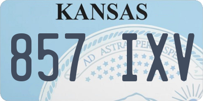 KS license plate 857IXV
