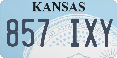 KS license plate 857IXY