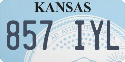 KS license plate 857IYL
