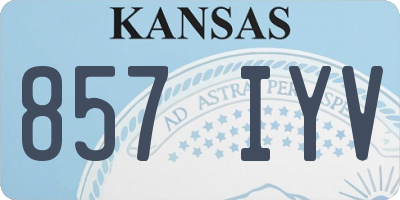 KS license plate 857IYV