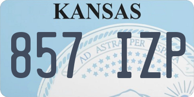 KS license plate 857IZP