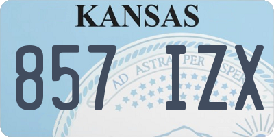KS license plate 857IZX