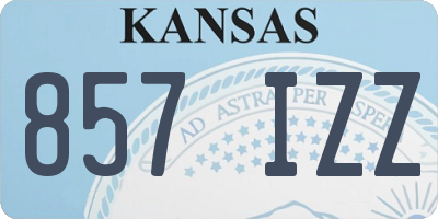 KS license plate 857IZZ