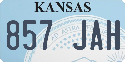 KS license plate 857JAH