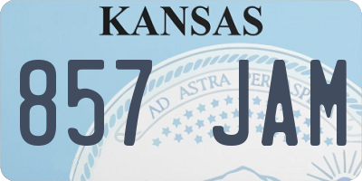 KS license plate 857JAM