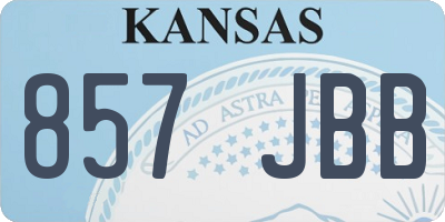 KS license plate 857JBB