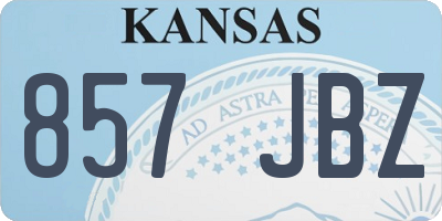 KS license plate 857JBZ