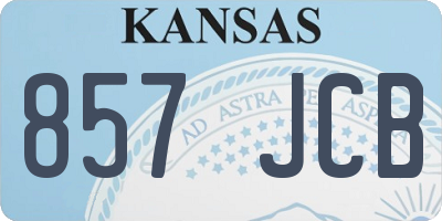 KS license plate 857JCB