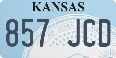 KS license plate 857JCD