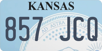 KS license plate 857JCQ
