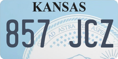 KS license plate 857JCZ