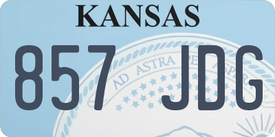 KS license plate 857JDG