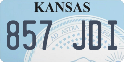 KS license plate 857JDI