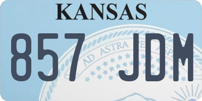 KS license plate 857JDM