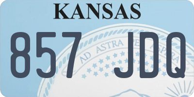 KS license plate 857JDQ