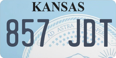 KS license plate 857JDT