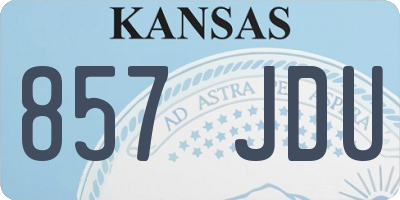 KS license plate 857JDU