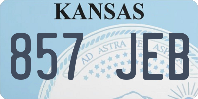 KS license plate 857JEB