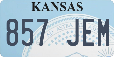 KS license plate 857JEM