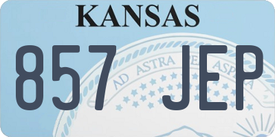 KS license plate 857JEP