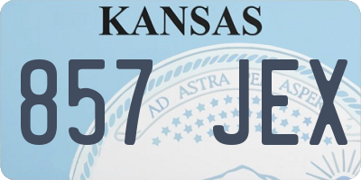 KS license plate 857JEX