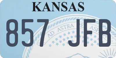 KS license plate 857JFB