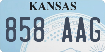 KS license plate 858AAG