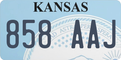 KS license plate 858AAJ