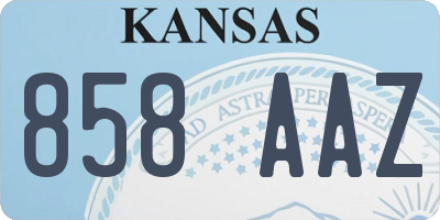 KS license plate 858AAZ