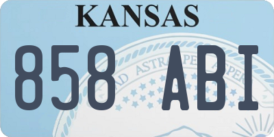 KS license plate 858ABI
