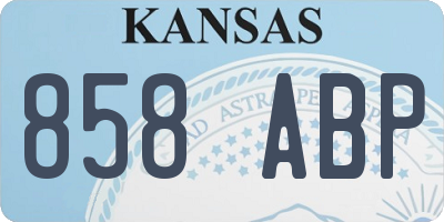 KS license plate 858ABP