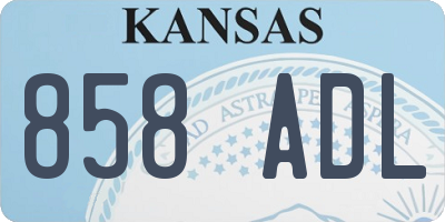 KS license plate 858ADL