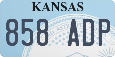 KS license plate 858ADP