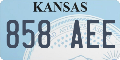 KS license plate 858AEE