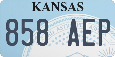 KS license plate 858AEP