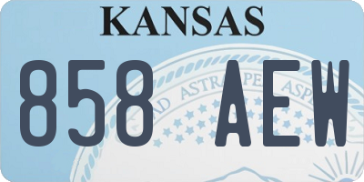 KS license plate 858AEW