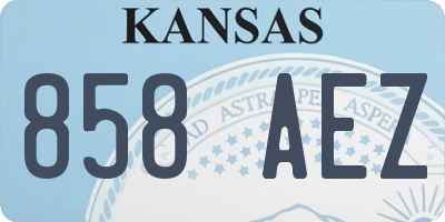 KS license plate 858AEZ