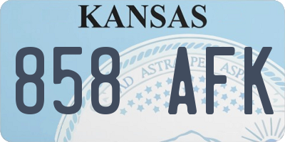 KS license plate 858AFK