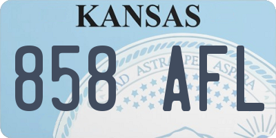 KS license plate 858AFL